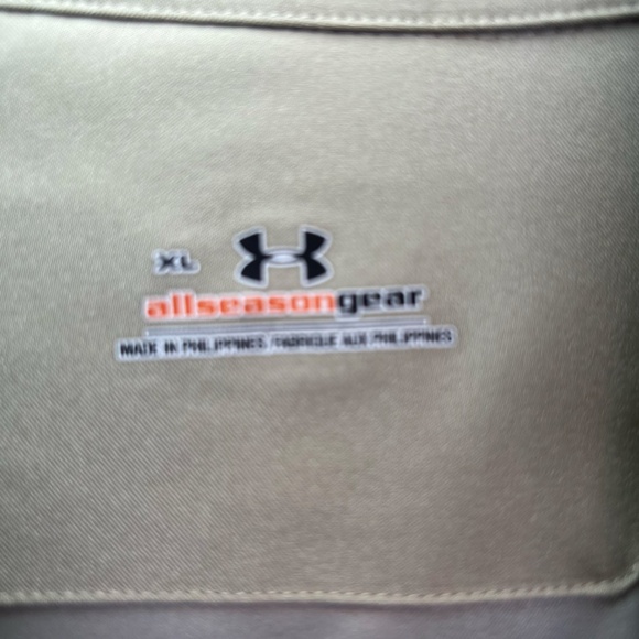Under Armour Men's All Season Gear Performance Golf Polo Shirt Beige Stretch  XL - Picture 2 of 10